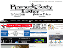 Tablet Screenshot of bosquecountytoday.com